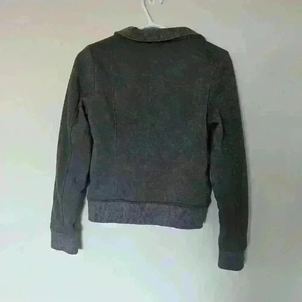 dELiA*s, zip up sweatshirt, jacket, Gray, Size Small - Picture 6 of 12